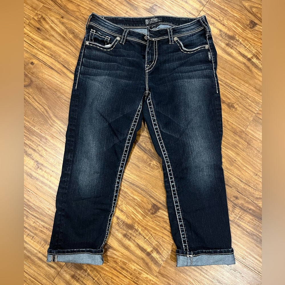 Silver jeans crop
